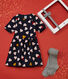Estuche de regalo con vestido y medias de corazón de niña