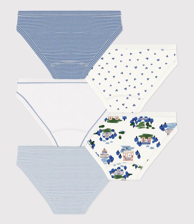 Juego de braguitas infantiles de algod&oacute;n estampado multicolor