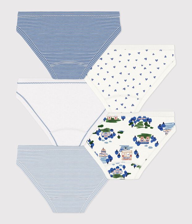 Juego de braguitas infantiles de algod&oacute;n estampado multicolor