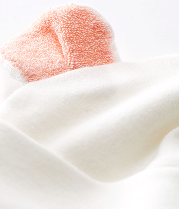 Gorro para beb&eacute; de punto blanco