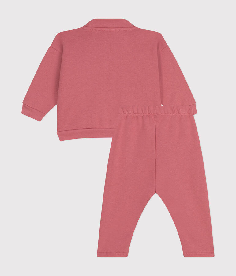 Conjunto de sudadera y pantal&oacute;n para beb&eacute; rosa