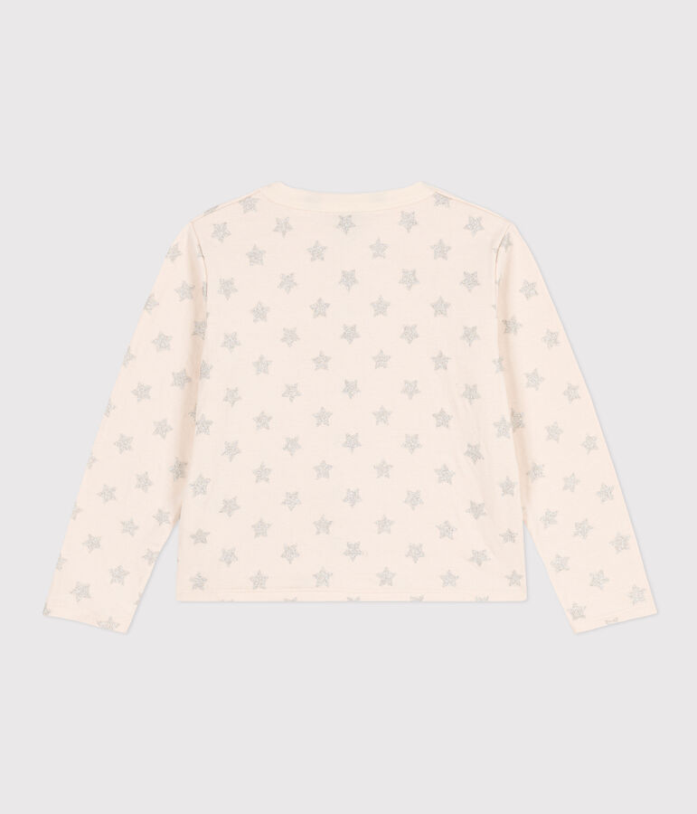 C&aacute;rdigan de t&uacute;bico estampado para ni&ntilde;a crudo/gris