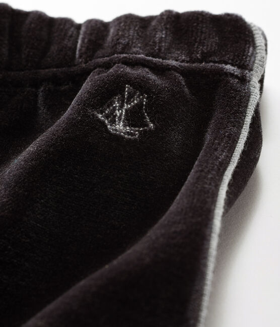 Pantalón de terciopelo para bebé niño negro NOIR