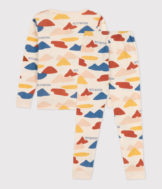 Pijama snugfit de algodón de niña / niño blanco AVALANCHE/ MULTICO