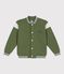 Chaqueta teddy infantil de algodón verde OLIVINE/ MILK