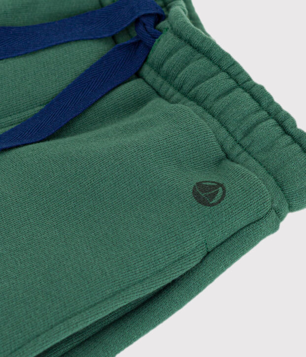 Pantal&oacute;n infantil de jogging liso de algod&oacute;n verde