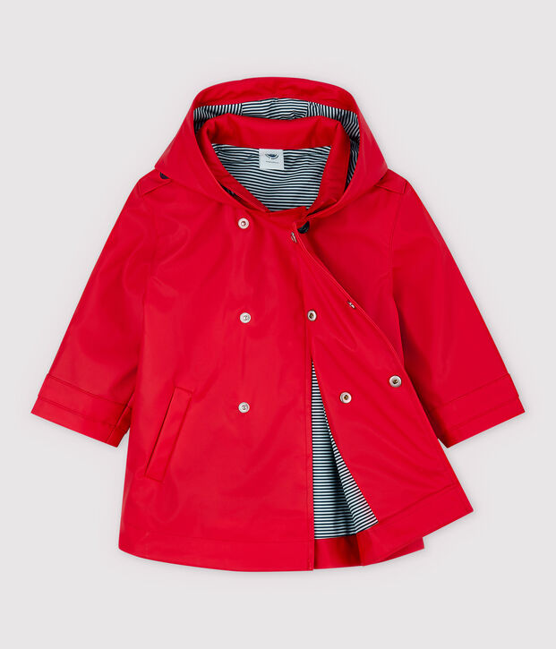 Trenca de poliuretano de beb&eacute; ni&ntilde;a rojo