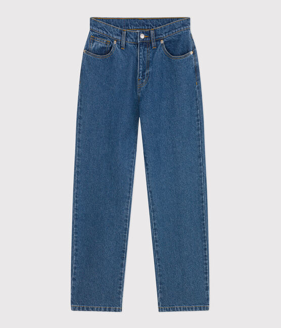 Pantalón denim recto para mujer azul DENIM MOYEN