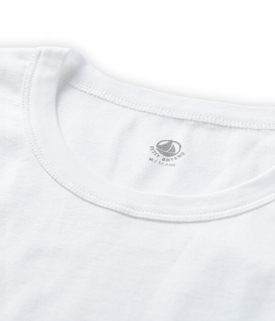 Camiseta manga corta de cuello redondo para hombre blanco ECUME