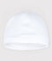 Gorro para recién nacido de algodón orgánico blanco blanco ECUME