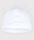 Gorro para recién nacido de algodón orgánico blanco
