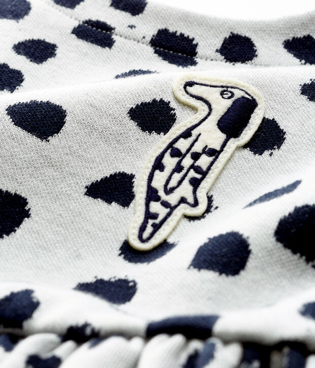 Vestido de manga larga Jean Jullien para beb&eacute; ni&ntilde;a blanco/DOTTIES