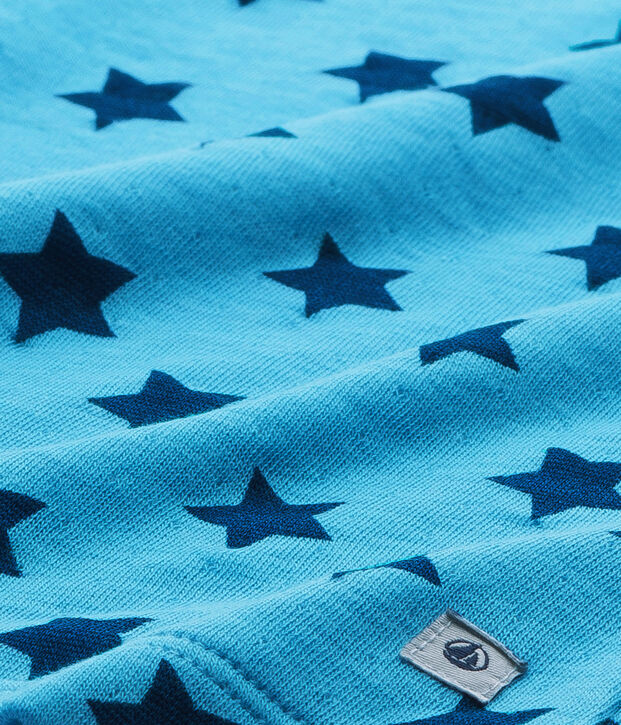 Pijama de t&uacute;bico estampado / de rayas para ni&ntilde;o azul/azul