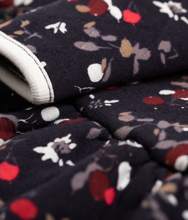 Vestido de manga larga de algod&oacute;n para beb&eacute;. azul/multicolor