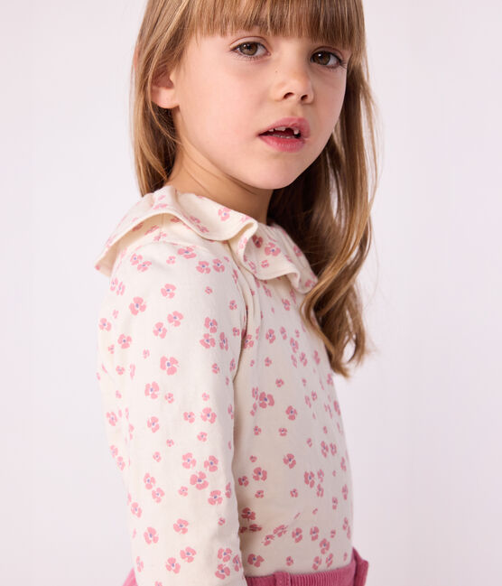 Camiseta infantil de algodón de manga larga con estampado MILK/ MULTICO