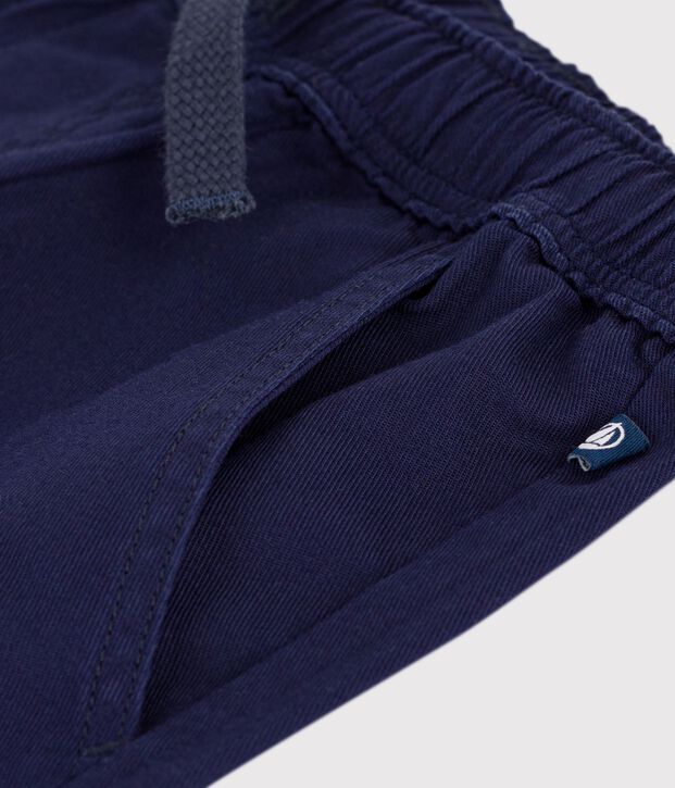 Bermudas cortas infantiles de algod&oacute;n liso SOIR