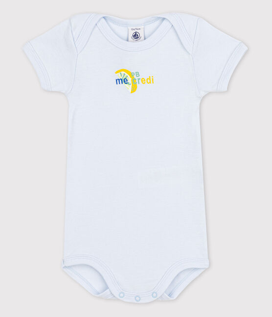 Bodi de manga corta para bebé azul FRAICHEUR