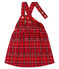Vestido vaquero tipo peto de cuadros para bebé niña rojo TERKUIT/blanco MULTICO CN
