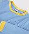 Pijama milrayas de algodón orgánico infantil unisex azul BRASIER/gris MARSHMALLOW