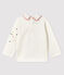 Camiseta con cuello de polo para bebé niño blanco MARSHMALLOW