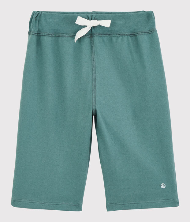 Bermudas de algod&oacute;n de ni&ntilde;o verde