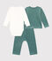 Conjunto de terciopelo y body para bebé verde BRUT