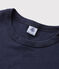 Camiseta L'ICONIQUE con cuello redondo de algodón de mujer azul SMOKING