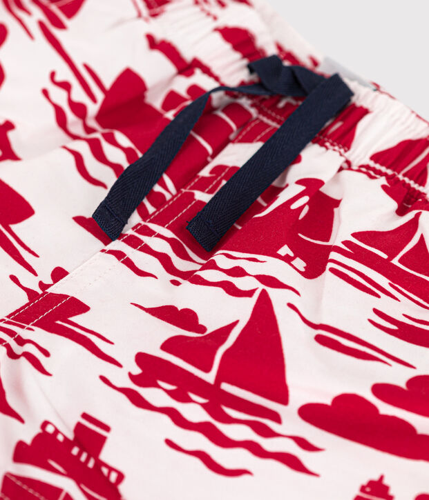 Ba&ntilde;ador de material reciclado para beb&eacute; crudo/rojo