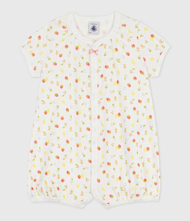 Mono corto de algod&oacute;n con estampado de frutas para beb&eacute;