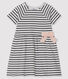 Vestido de manga corta a rayas para bebé niña