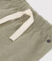 Shorts lisos de punto flameado para bebé verde MARECAGE