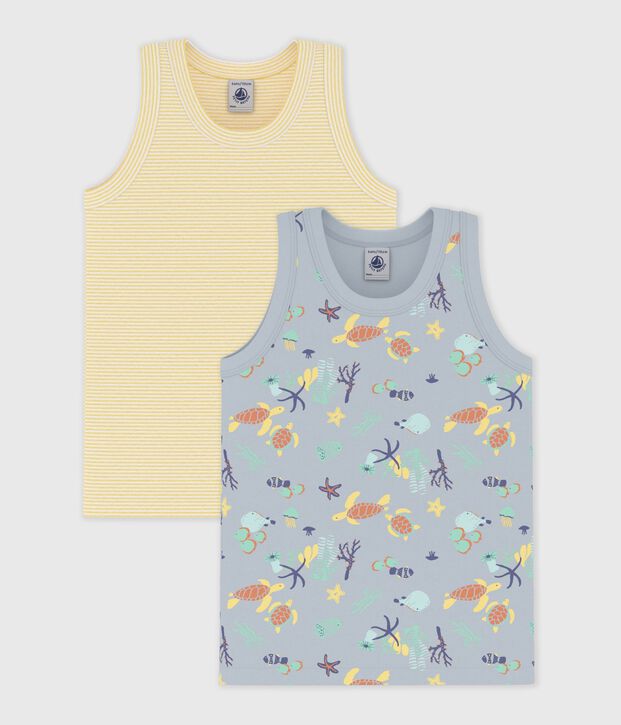 Juego de camisetas infantiles de algod&oacute;n con estampado fosforescente multicolor