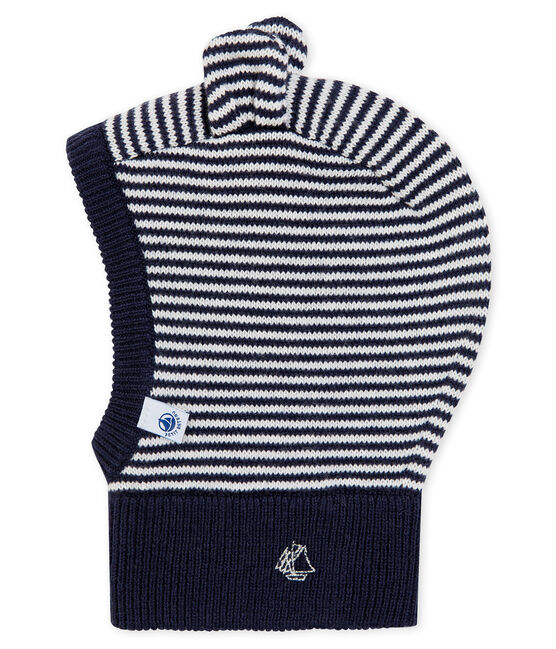 Pasamontañas para bebé unisex azul SMOKING/blanco MARSHMALLOW