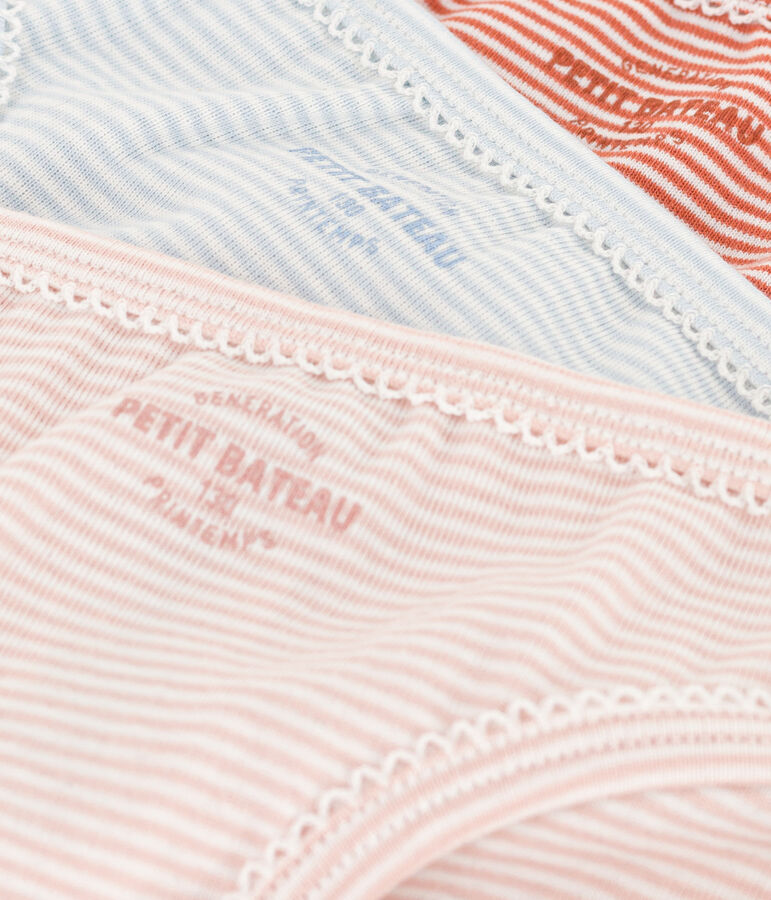 Juego de 3 braguitas milrayas de algod&oacute;n para ni&ntilde;a variante 1