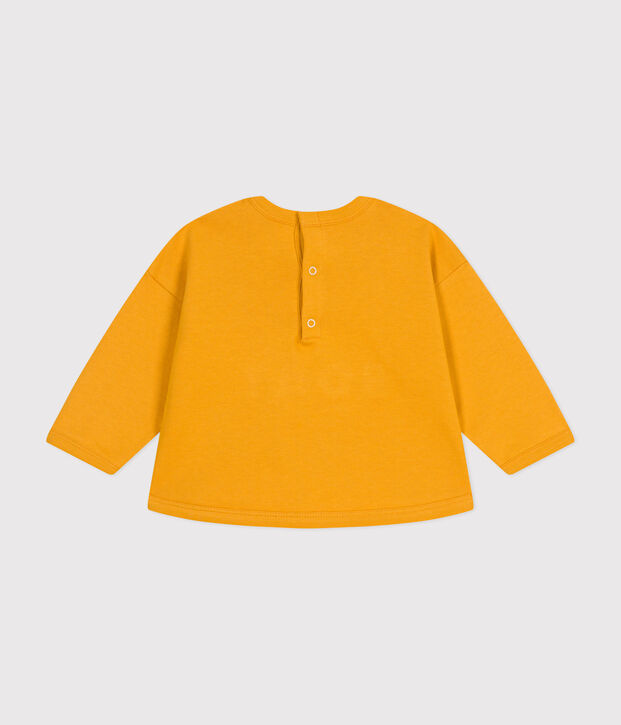 Sudadera de mulet&oacute;n de beb&eacute; amarillo