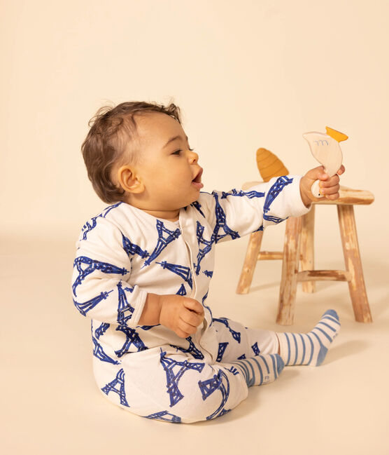 Pijama de algodón París para bebé blanco AVALANCHE/ MULTICO