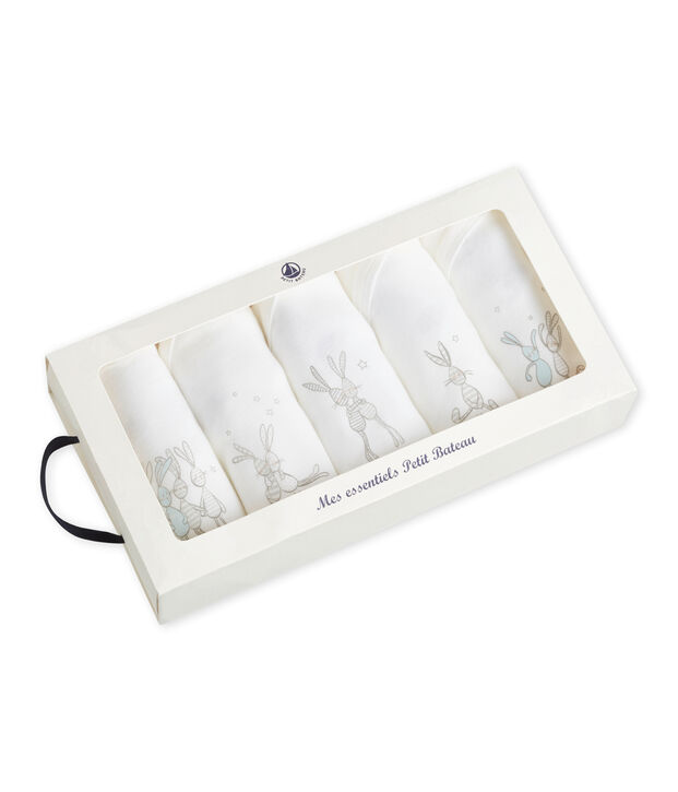 Lote de 5 bodis de nacimiento para beb&eacute; mixto multicolor