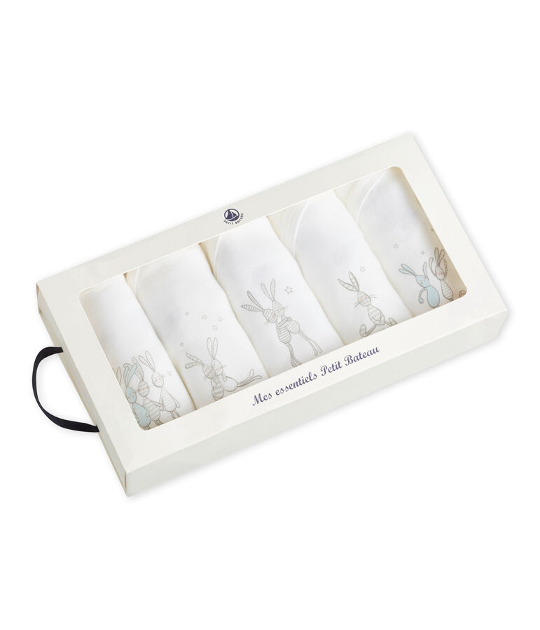 Lote de 5 bodis de nacimiento para beb&eacute; mixto multicolor