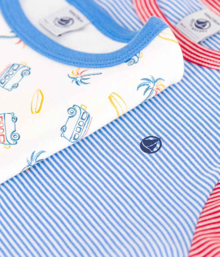 Juego de 2 pijamas infantiles de algod&oacute;n multicolor