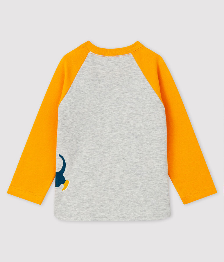 Camiseta para beb&eacute; ni&ntilde;o gris/amarillo
