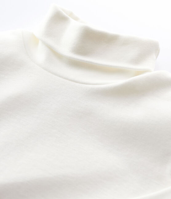 Prenda de cuello de cisne de algodón de niña/niño blanco MARSHMALLOW