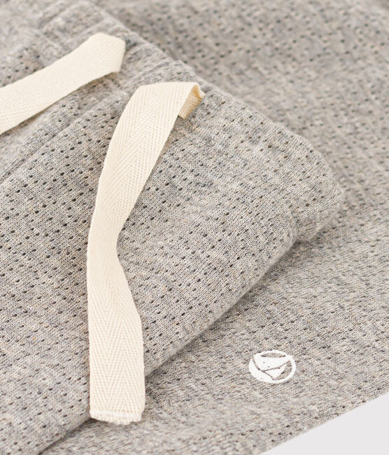 Pijama corto de algodón para mujer gris CHATON CHINE