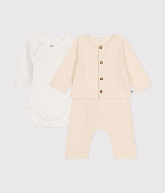 Conjunto de bebé de 3 piezas de rizo de bebé crudo AVALANCHE