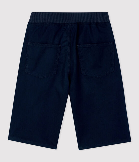Bermudas de sarga de algodón para niño azul SMOKING