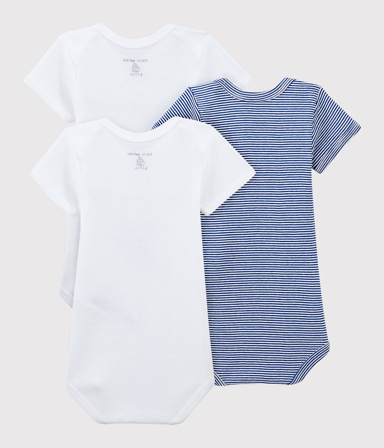 Lote de 3 bodis de manga corta Serge Bloch para beb&eacute; multicolor