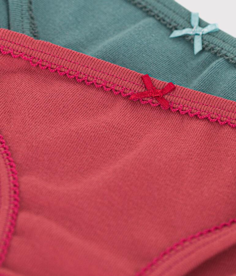 Juego de 2 braguitas de algod&oacute;n para ni&ntilde;a multicolor