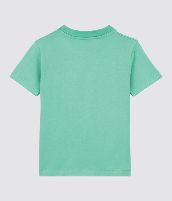Camiseta de manga corta de punto de niño verde ALOEVERA