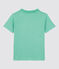Camiseta de manga corta de punto de niño verde ALOEVERA