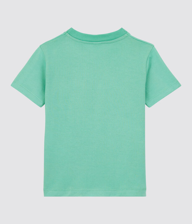 Camiseta de manga corta de punto de ni&ntilde;o verde