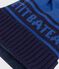 Gorro infantil de punto tricotado de jacquard con forro polar azul/azul